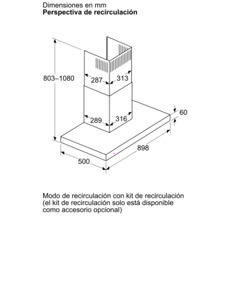 Campana decorativa pared Siemens LC97BDN30
