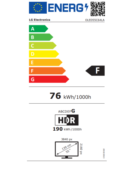 TV OLED LG OLED55C64LA