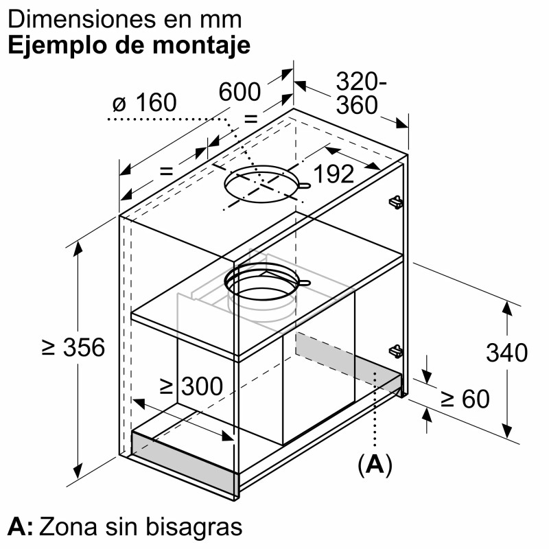 Campana decorativa integrable Bosch...