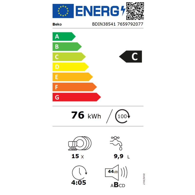 Lavavajillas 60 INT Beko BDIN38541 Lavavajillas 60 INT Beko BDIN38541