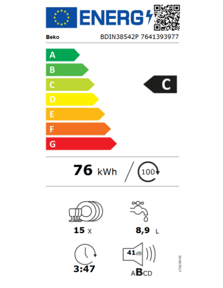 Lavavajillas 60 INT Beko BDIN38542P