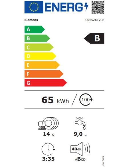 Lavavajillas 60 INT Siemens SN65ZX17CE