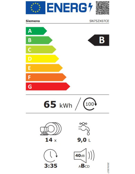 Lavavajillas 60 INT Siemens SN75ZX17CE