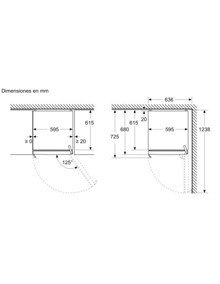 Congelador vertical NF Siemens GS36NVIDG