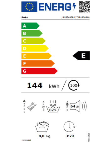 Secadora INT Beko BM3T482BW