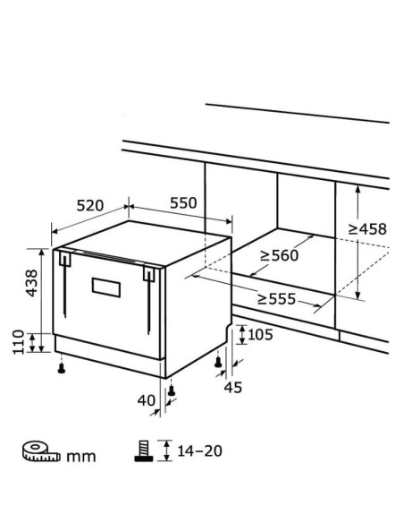Lavavajillas compacto Exquisit EGSP1060E030D