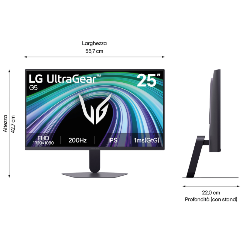 LG 25G523B-B pantalla para PC 62 cm...