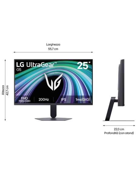 LG 25G523B-B pantalla para PC 62 cm (24.4) 1920 x 1080 Pixeles Full HD LCD Negr