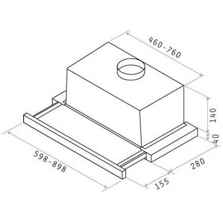 Campana extraible Elica ELITE14 LUX WH/9 - 2 Campana extraible Elica ELITE14 LUX WH/9 - 2