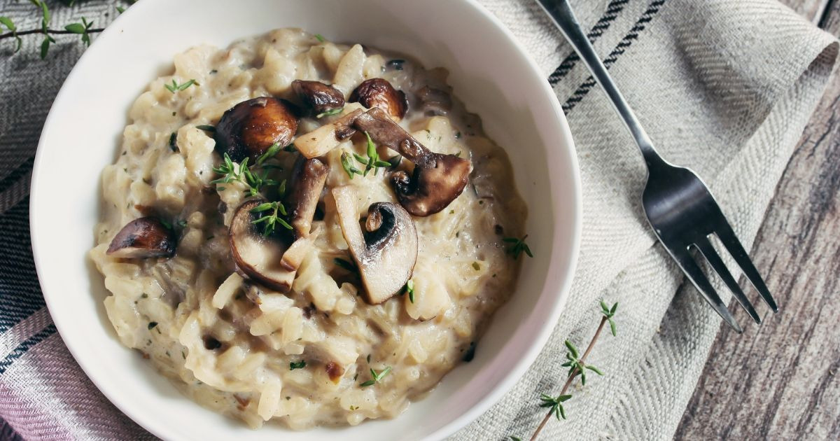 Risotto de champiñones